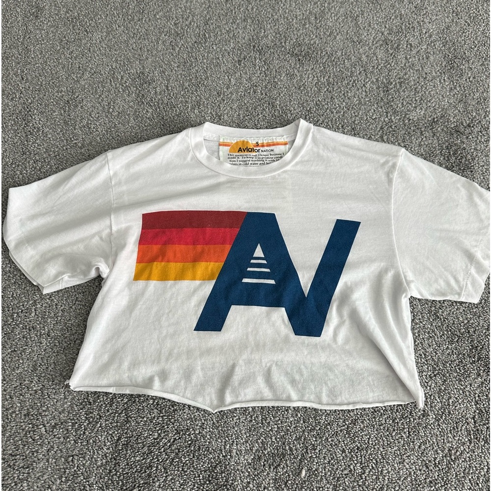Cropped Women’s Aviator Nation T-Shirt
